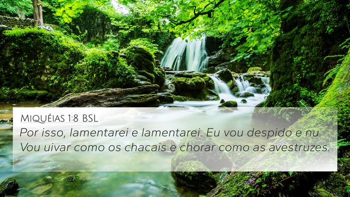 Miquéias 1:8 BSL 4K Wallpaper - Por isso, lamentarei e lamentarei. Eu vou despido - 4K Wallpaper Bible Verse