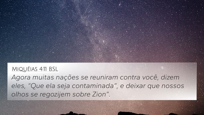 Miquéias 4:11 BSL Bible Verse Image