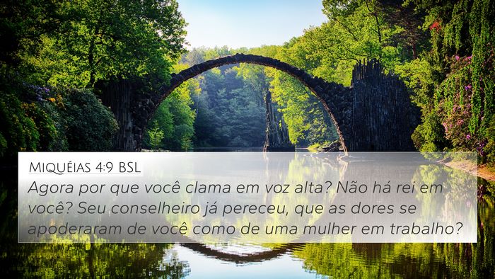 Miquéias 4:9 BSL Bible Verse Image