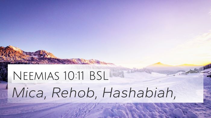 Neemias 10:11 BSL 4K Wallpaper - Mica, Rehob, - 4K Wallpaper Bible Verse