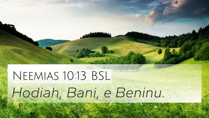 Neemias 10:13 BSL Bible Verse Image
