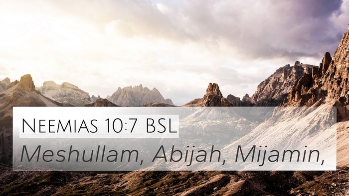 Neemias 10:7 BSL Bible Verse Image