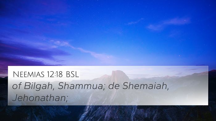 Neemias 12:18 BSL Bible Verse Image