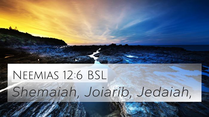 Neemias 12:6 BSL Bible Verse Image