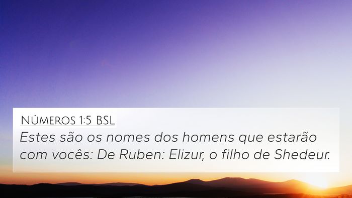 Números 1:5 BSL Bible Verse Image
