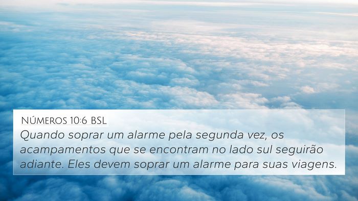 Números 10:6 BSL Bible Verse Image
