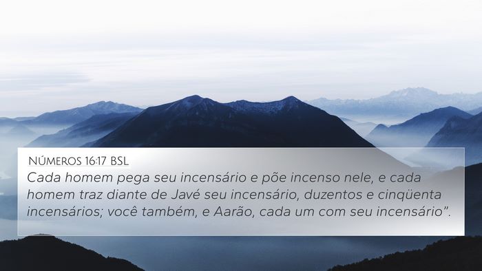 Números 16:17 BSL Bible Verse Image