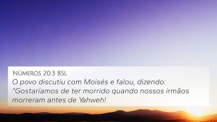 Números 20:3 BSL Bible Verse Image