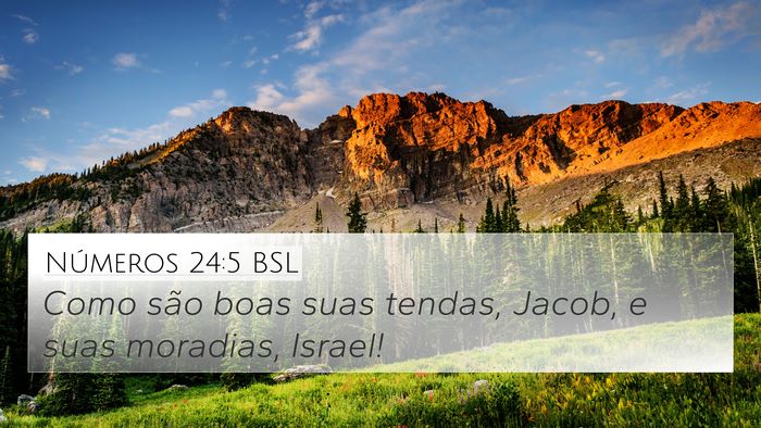 Números 24:5 BSL Bible Verse Image