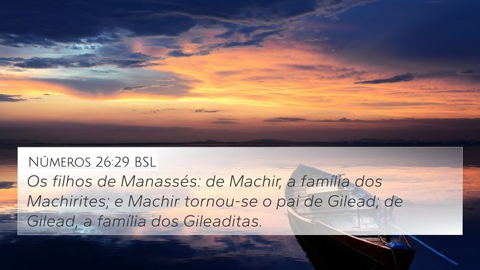 Números 26:29 BSL Bible Verse Image