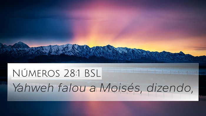 Números 28:1 BSL Bible Verse Image