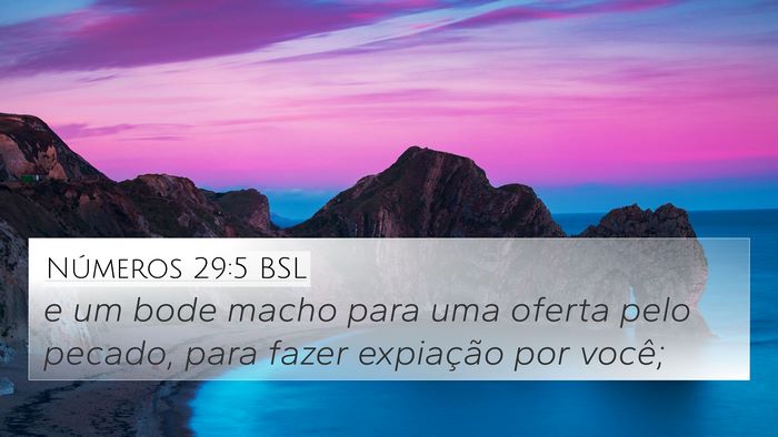 Números 29:5 BSL Bible Verse Image