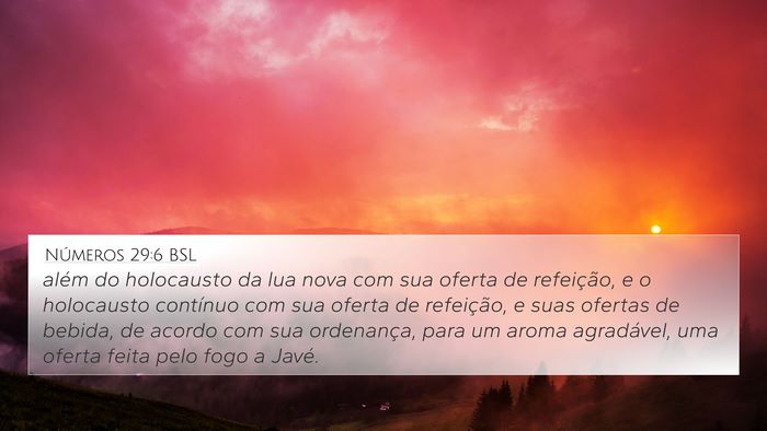 Números 29:6 BSL Bible Verse Image