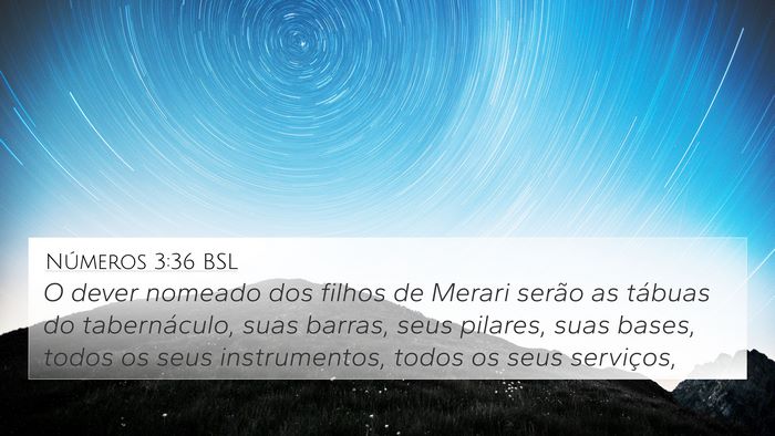 Números 3:36 BSL Bible Verse Image