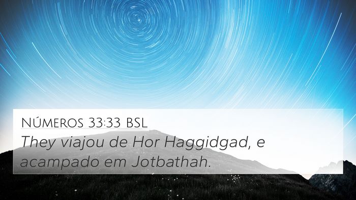 Números 33:33 BSL 4K Wallpaper - They viajou de Hor Haggidgad, e acampado em - 4K Wallpaper Bible Verse