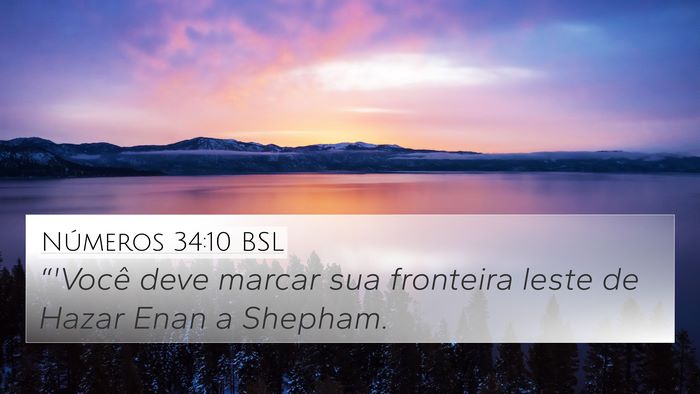 Números 34:10 BSL Bible Verse Image