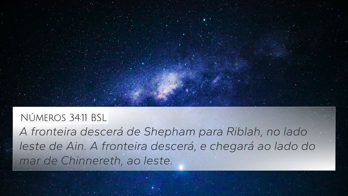 Números 34:11 BSL Bible Verse Image