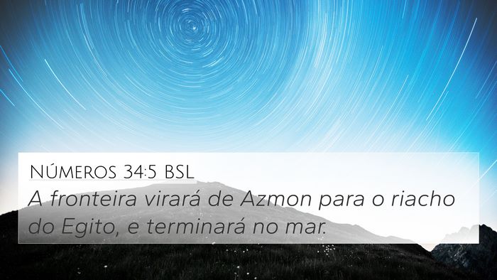 Números 34:5 BSL Bible Verse Image