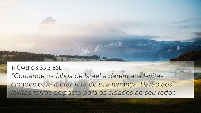 Números 35:2 BSL Bible Verse Image