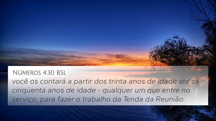 Números 4:30 BSL Bible Verse Image
