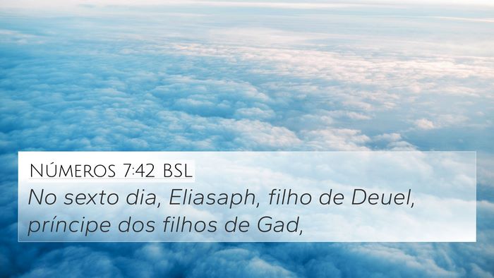 Números 7:42 BSL Bible Verse Image