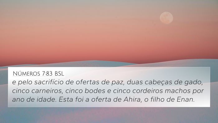 Números 7:83 BSL 4K Wallpaper - e pelo sacrifício de ofertas de paz, duas - 4K Wallpaper Bible Verse
