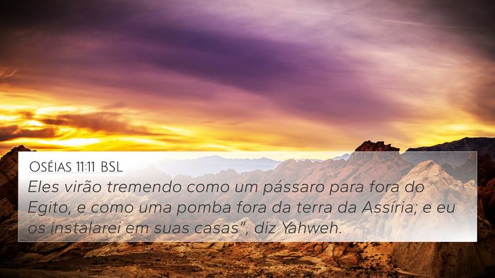 Oséias 11:11 BSL Bible Verse Image