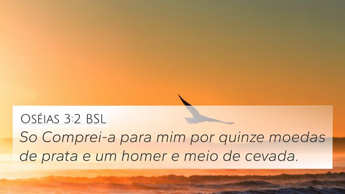 Oséias 3:2 BSL 4K Wallpaper - So Comprei-a para mim por quinze moedas de prata - 4K Wallpaper Bible Verse