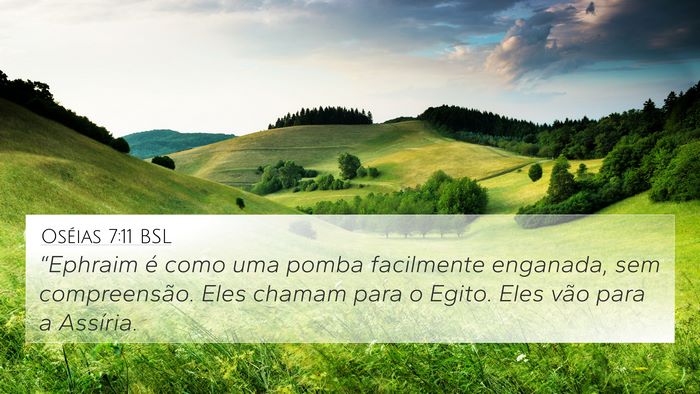 Oséias 7:11 BSL Bible Verse Image