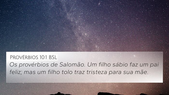 Provérbios 10:1 BSL Bible Verse Image