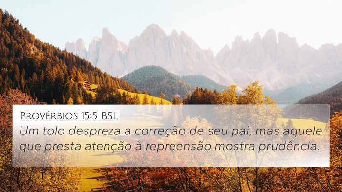 Provérbios 15:5 BSL Bible Verse Image
