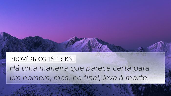Provérbios 16:25 BSL Bible Verse Image