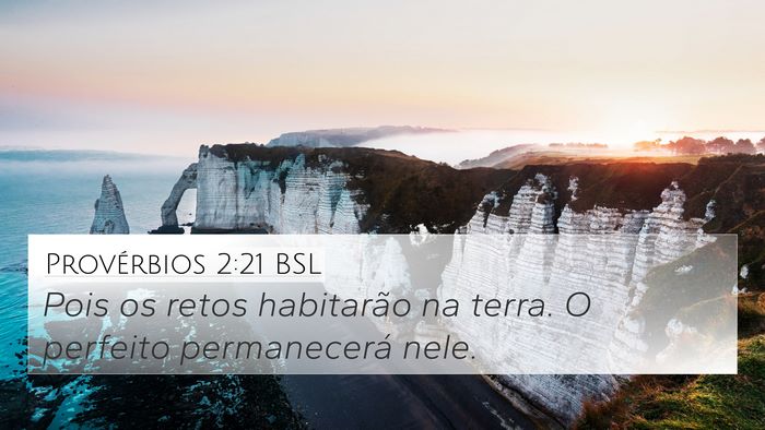 Provérbios 2:21 BSL 4K Wallpaper - Pois os retos habitarão na terra. O perfeito - 4K Wallpaper Bible Verse