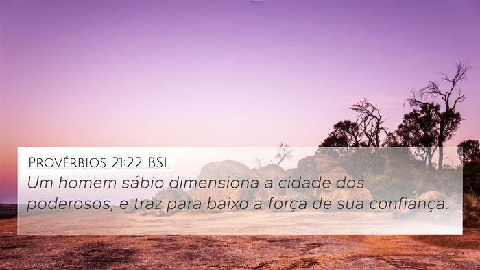 Provérbios 21:22 BSL Bible Verse Image