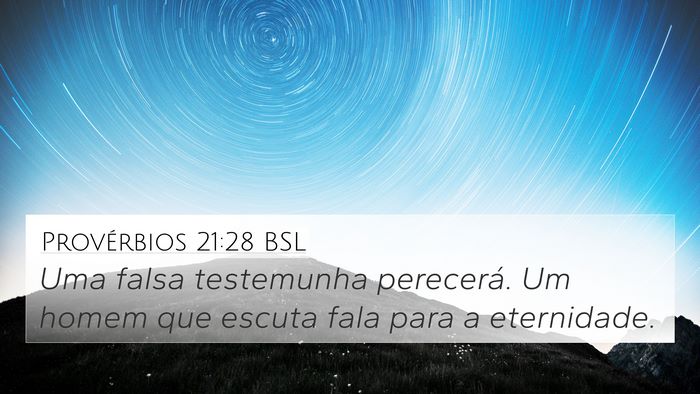 Provérbios 21:28 BSL Bible Verse Image