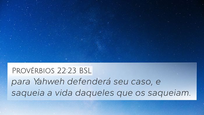 Provérbios 22:23 BSL Bible Verse Image