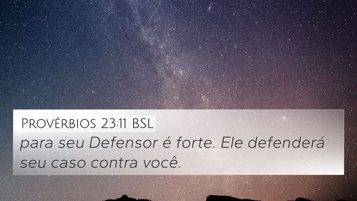 Provérbios 23:11 BSL Bible Verse Image