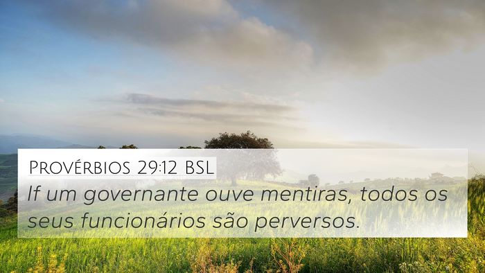 Provérbios 29:12 BSL Bible Verse Image