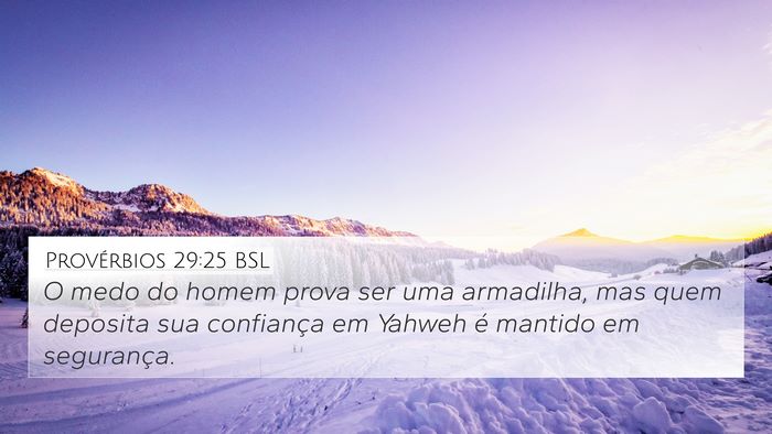 Provérbios 29:25 BSL Bible Verse Image