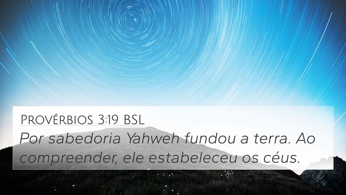 Provérbios 3:19 BSL Bible Verse Image