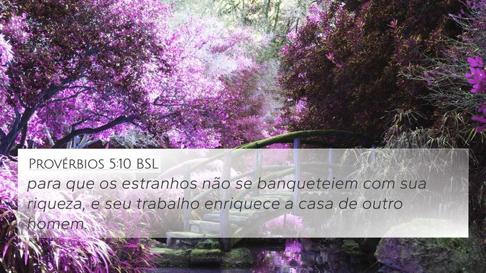 Provérbios 5:10 BSL Bible Verse Image