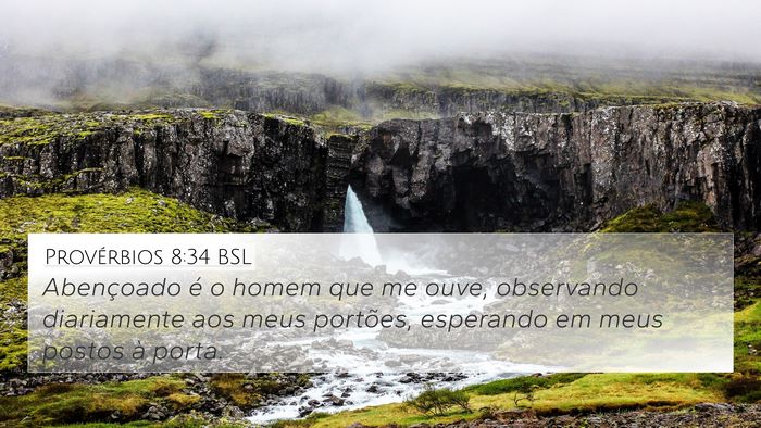 Provérbios 8:34 BSL Bible Verse Image