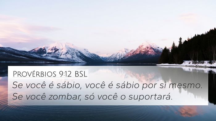 Provérbios 9:12 BSL Bible Verse Image