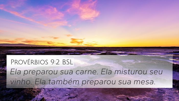 Provérbios 9:2 BSL Bible Verse Image