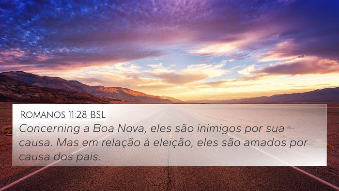 Romanos 11:28 BSL Bible Verse Image