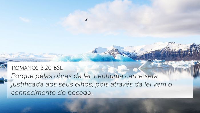 Romanos 3:20 BSL Bible Verse Image