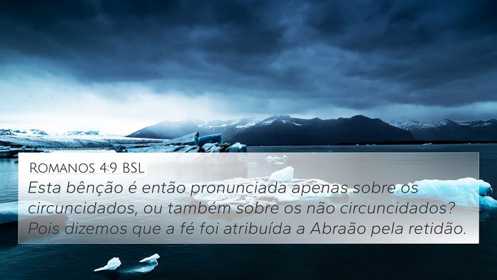 Romanos 4:9 BSL Bible Verse Image