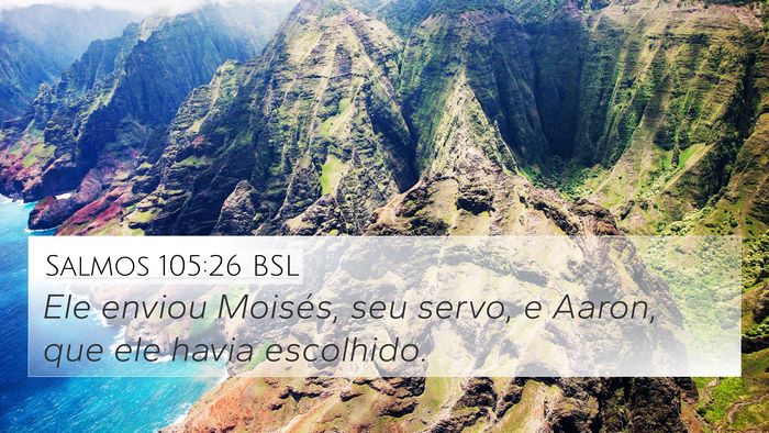 Salmos 105:26 BSL Bible Verse Image