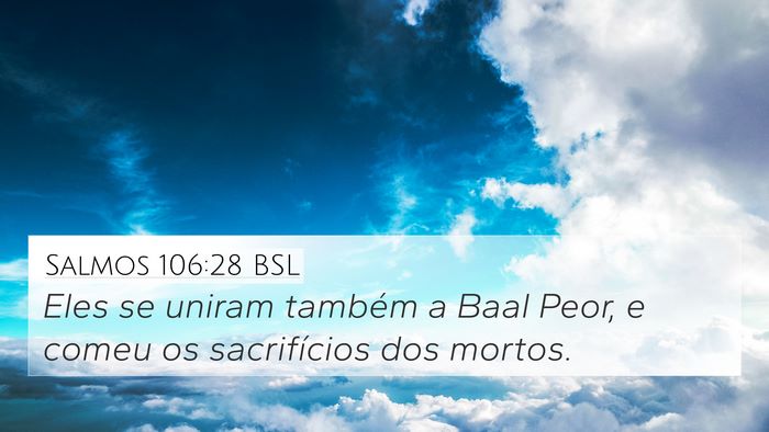 Salmos 106:28 BSL Bible Verse Image