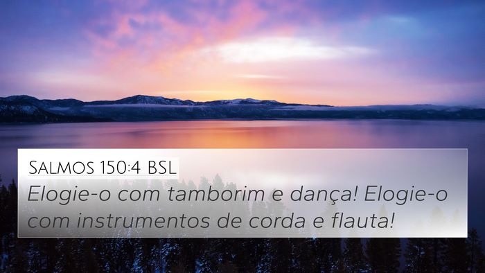 Salmos 150:4 BSL Bible Verse Image